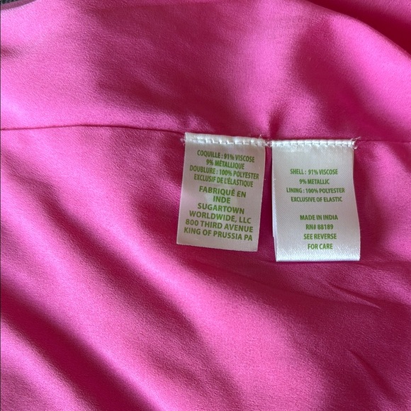 Lily Pulitzer Women’s Heidi Maxi Dress Aura Pink Metallic Size 12 - Picture 11 of 14